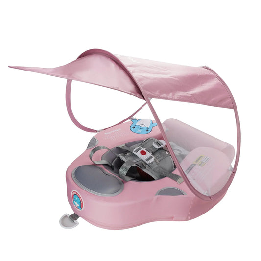 Pink UV Sunshade Baby Swim Float - INFLATEFLY