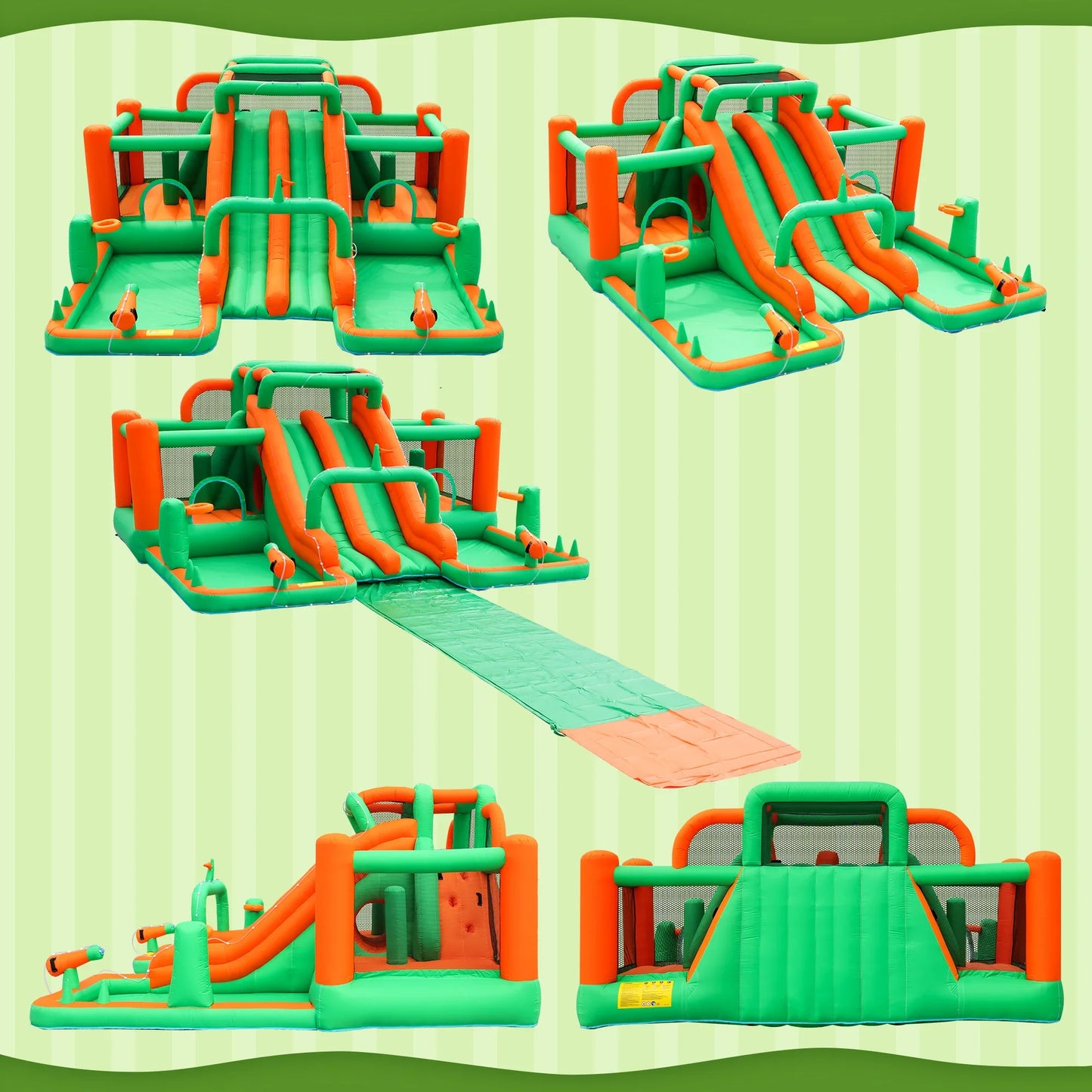 Waterslide Bouncy House Water Park- Multi-angle Photos