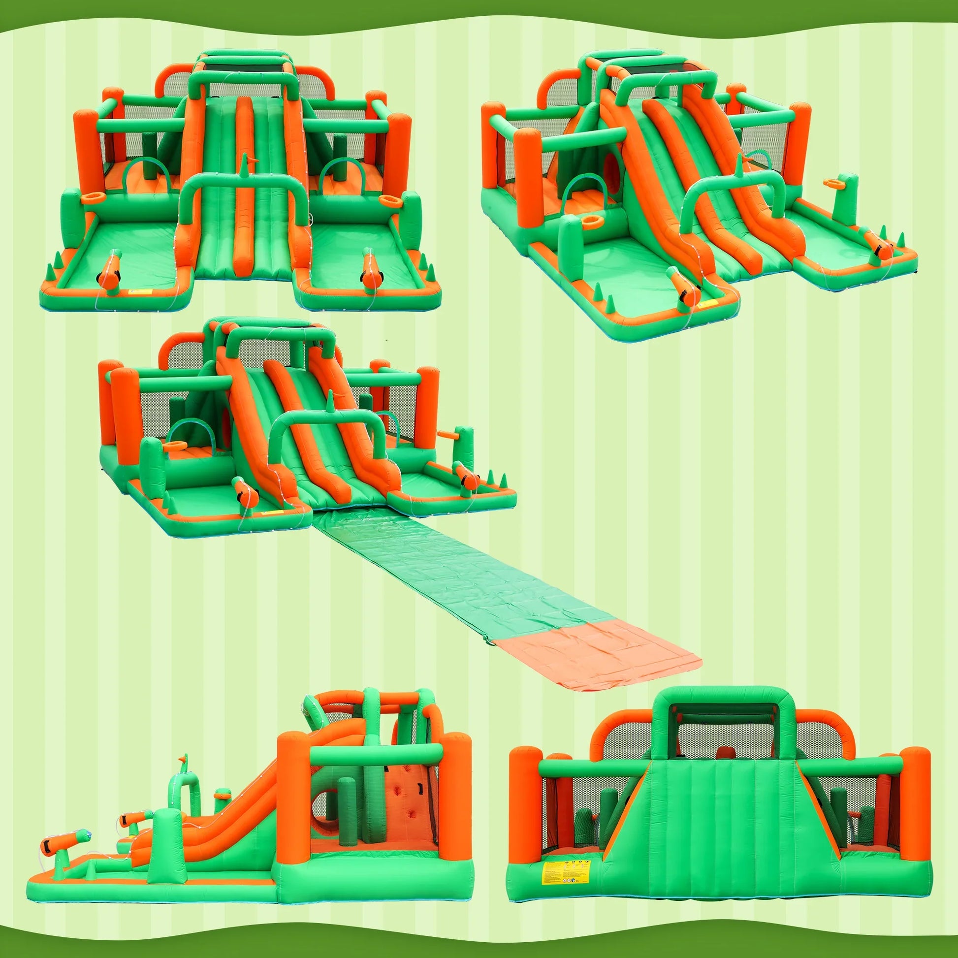 Waterslide Bouncy House Water Park- Multi-angle Photos