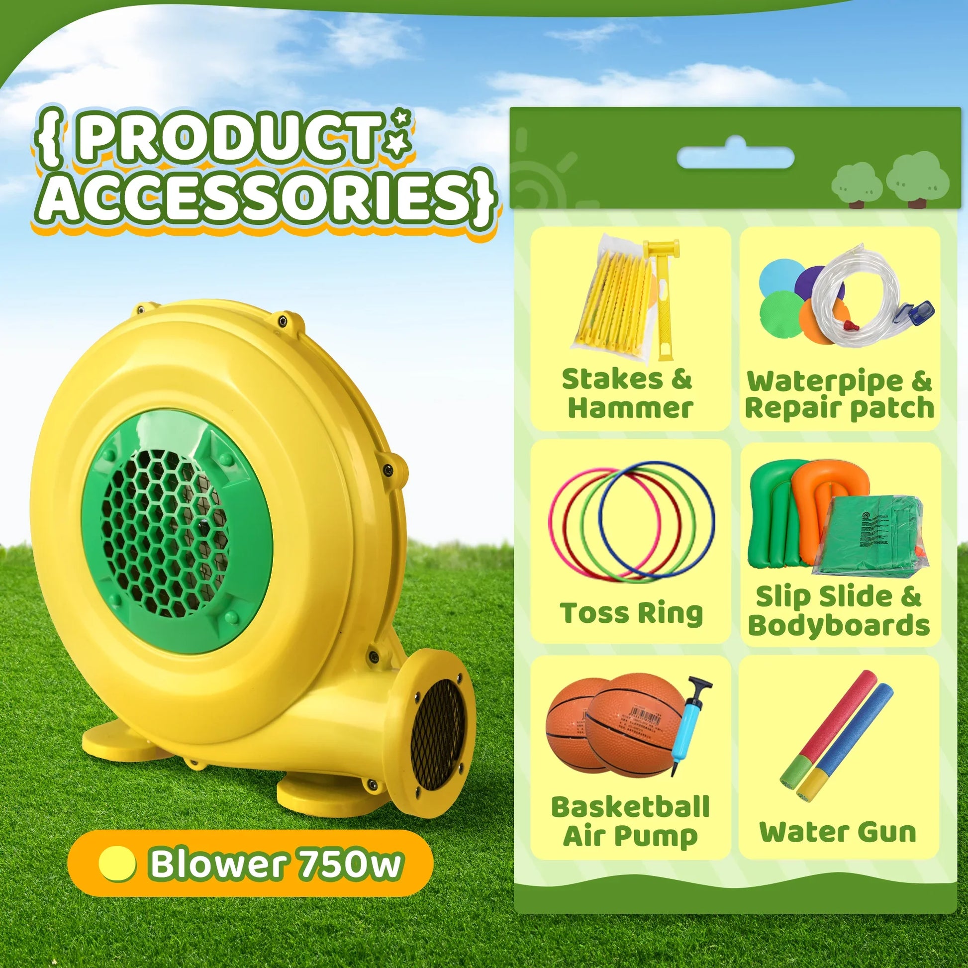 Waterslide Bouncy House Water Park-Product Accessories
