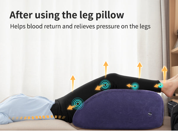 leg elevation pillow-Inflate and use demonstration