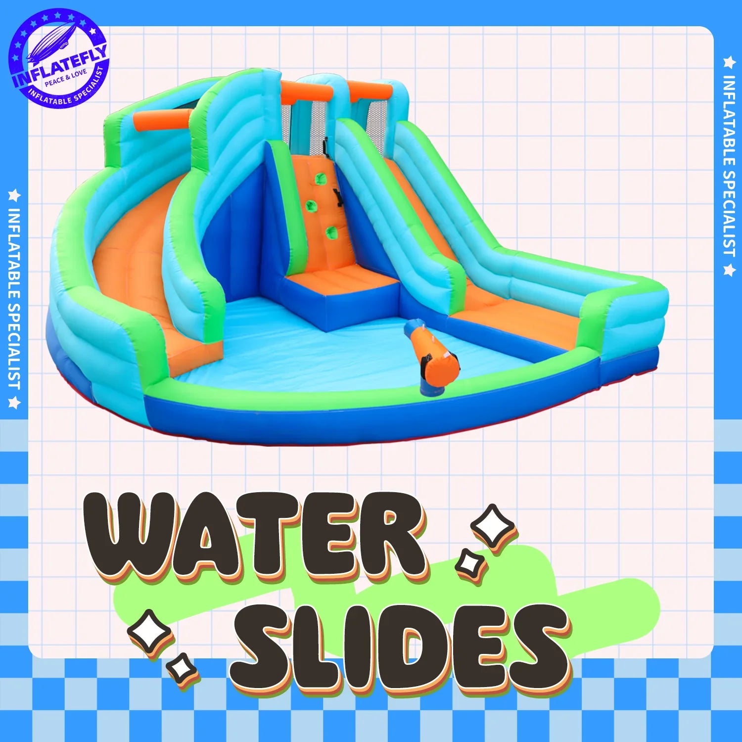 Splash Fun: Waterplay Bouncy Castle & Inflatable Slide – INFLATEFLY