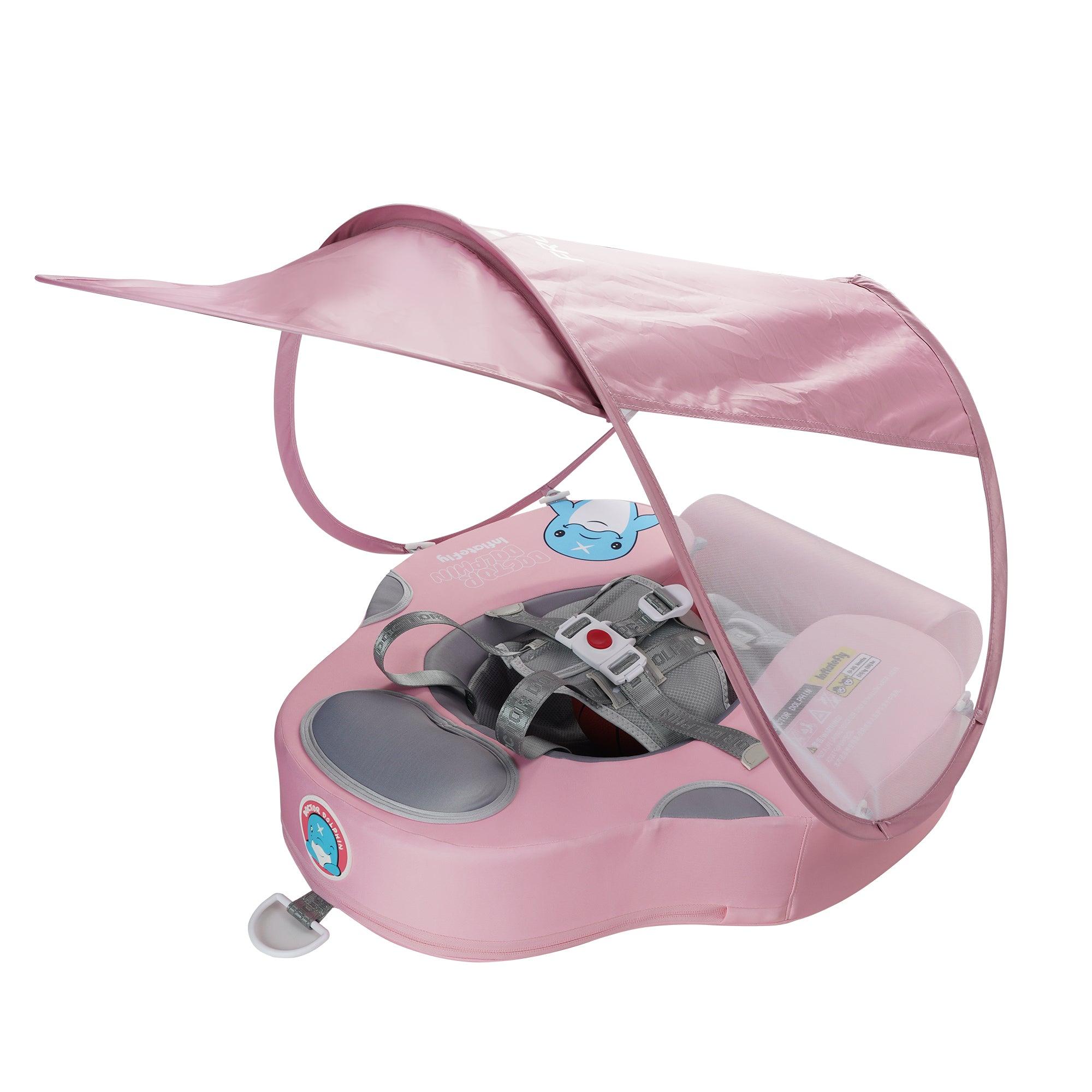 Pink UV Sunshade Baby Swim Float INFLATEFLY