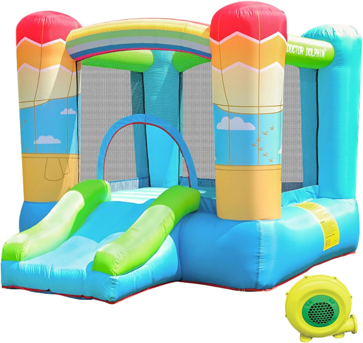 【CLEARANCE PRICE】 Hot Air Balloon Bounce House with Slide