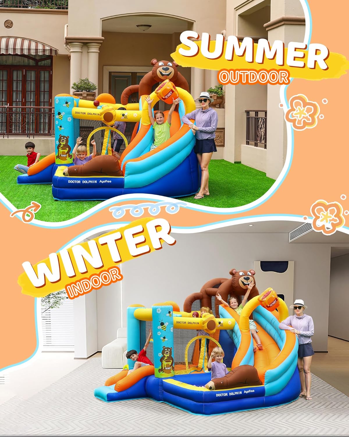 Honey Bear Theme Bounce House