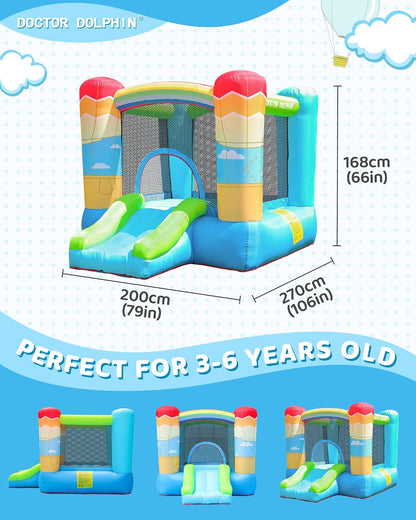 【CLEARANCE PRICE】 Hot Air Balloon Bounce House with Slide