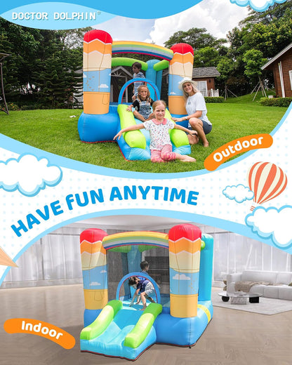 【CLEARANCE PRICE】 Hot Air Balloon Bounce House with Slide