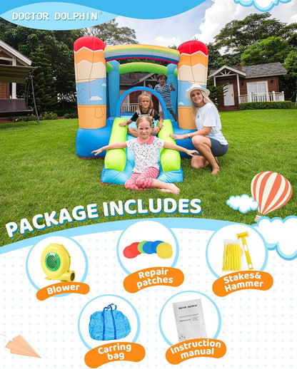 【CLEARANCE PRICE】 Hot Air Balloon Bounce House with Slide